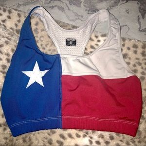 Texas flag sports bra ❤️💙
